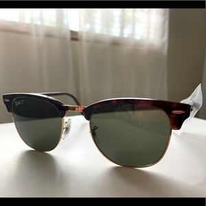 Raybans clubmaster, polarized